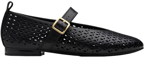 Clarks Fawna Jane, Zapatos Tipo Ballet Mujer, Black Leather, 39.5 EU