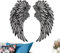 Moxeupon Wanddeko Engelsflügel, Metall Engelsflügel Wanddeko Stilvolles Design Moderne Wandskulptur Ausgehöhlte Engelsflügel Wanddekoration Für Zuhause, Garten, Büros