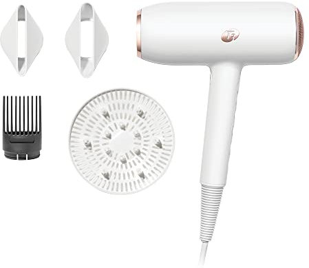 T3 Featherweight StyleMax Professional Ionic Hair Dryer with Custom Heat Automation & 4 Attachments, Fast Drying, Lightweight with 5 Heat & 3 Speed Settings, 2 Concentrators, Diffuser & Smoothing Comb