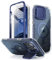 i-Blason für iPhone 15 Pro Max Hülle mit Kameraschutz Ständer [Kompatibel mit MagSafe] Glitzer Handyhülle Bumper Case Schutzhülle [Cosmo] mit Displayschutz für iPhone 15 Pro Max 2023, BlueGlitter