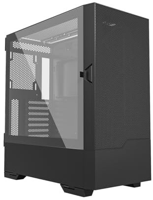 iONZ PC Gaming Case - Full Tower High Airflow ATX, E-ATX | KZ-V Black Aether Mesh, 0.8MM SPCC, Tool-free installation | Removable Filters | GPU Mount - Case only