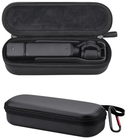 REYGEAK DJI Osmo Pocket 3 Clutchbag, Tragbare PU Leder Portable Travel Case Tragetasche, wasserdicht und verschleißfest für DJI Pocket 3 (schwarz)