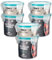 HOMESHOPA Round Food Storage Containers with Lids, Plastic Airtight & Watertight Leakproof Mason Jars for Overnight Oats with Locking Lid, BPA Free Microwave & Dishwasher Safe (3 Pack, 220 & 450ml)