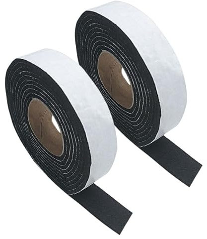 EUPSIIU 2 Rouleaux Feutrine Autocollante,Patins pour Meubles Auto-adhésifs, 2m×22mm Patins Chaises Meubles,Protège Vos Meubles Et Plancher en Bois,Convient aux chaises, canapés, Tables (Noir)
