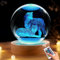 Wolfsgeschenke, 80 mm 3D-Wolfsfigur Kristallkugel Lampe mit Fernbedienung, Wolfdekor für Schlafzimmer, Wolfsgeschenke für Geburtstag und Weihnachten für Kinder, Männer, Jungen und Frauen