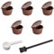 5 tazas de filtro de café, 1 cuchara medidora, 1 cepillo de limpieza, adaptador de taza de café reutilizable para cafetera, filtro de café portátil