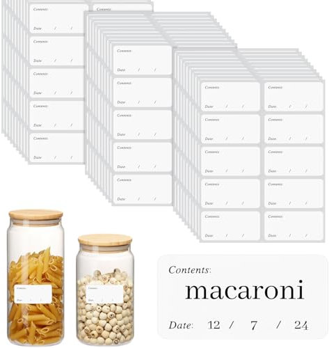 OFFCUP Gefrieretiketten, 600 Stück Etiketten Selbstklebend Haushaltsetiketten 60 x 30 mm, Datum Etiketten Tiefkühletiketten Food Freezer Labels Marmeladen Etiketten für Haushalt, Büro, Küche