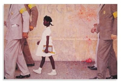 QINGYUAN Poster auf Leinwand, Motiv: Norman Rockwell The Problem We All Live, Wandkunst, Bild, Druck, moderne Familienschlafzimmer-Dekoration, Poster, 40 x 60 cm