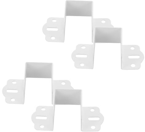 Gadpiparty 4stücke Teiliges Metall Bettbeschlag Stabile Bettrahmenhalter Rostfreie Möbelverbinder Mit Haken Praktische Eckverbinder Für Bettgestell Montage Langlebige Bettschienenhalterungen