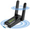 Generic Adattatore WiFi wireless USB per PC,Desktop 1300Mbps Doppia Antenna 5Dbi 5G/2.4G USB 3.0 Adattatore di Rete Dual Band Adattatore WiFi USB per PC,Wireless Adapter for Windows11/10/8/7/Vista/XP