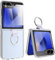 WEYNRBOX Hülle für Samsung Galaxy Z Flip 6 mit Ring,Clear Hülle Samsung Z Flip 6 Hart PC Dünn Stoßfest Anti-Kratz Schutzhülle für Galaxy Z Flip6 5G 2024 Handyhülle,Transparent