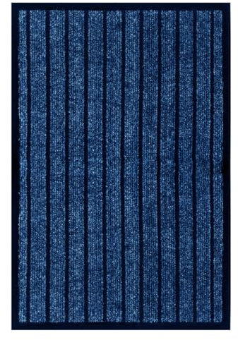 Rugs Inn Rubber Door Mat Outdoor - Heavy Duty Floor Matts for Front Door Waterproof and Washable Anti Slip Strong PVC Backing Mats for Kitchen, Entrance (Blue, 50 x 90 cm)