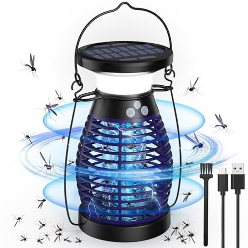 Lampara Antimosquitos, UV Mata Mosquitos Electrico 3 en 1 Anti Mosquitos Lámpara de Insectos, USB Matamosquitos Repelente Mosquitos Ilumina y Mata Moscas Lampara Antimosquitos para Interior Exterior