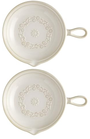 Plato De Cerámica Una Sola Manija Cambio Horno Simple Vajilla Doméstica Filete Ensalada Comercial (2 piezas)