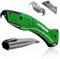 Delphin®-03 Teppichmesser, Design Edition, Feststehende Klinge, Profi Cuttermesser, Alu, Klingen und Kunststoffköcher, Rechts- u. Linkshänder