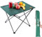 VILLEY Table de Camping Pliable 41×56,5×41,5 cm, Petite Table Pliante en Aluminium et Tissu Oxford, Supportant 25kg avec Sac de Rangement, Idéale pour Pique-Nique, Cuisine Extérieure et Pêche (Vert)