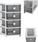 4 Tier Plastic Storage Drawers Tower Unit Home Office Desktop Bathroom School Stationary Make Up Clear Small Space-Efficient Organiser