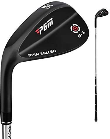 Cuña de palo de golf de 56/60 grados para hombres y mujeres zurdos, cuña de arena de golf con eje y cabeza de acero inoxidable (izquierda, 60D, negro)