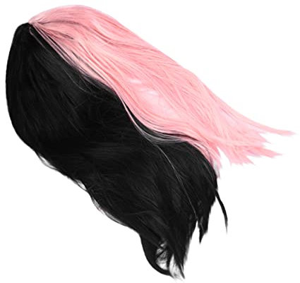 CALLARON Pelucas Pelucas Negras y Media Melena Degradado Para Presentaciones y Cosplay
