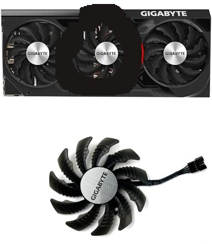 LFGOZSD Ventola di Raffreddamento 78mm 4pin PLD08010S12H GA81S2U RTX4070 Super GPU Fan per Gigabyte 4070ti WINDFORCE RTX 4060 Ti Gaming OC(B)