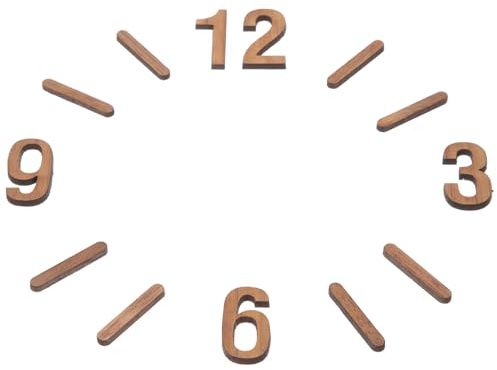 Selbstgemacht Uhrziffern als Ersatzzahlen für Wohnzimmerschmuck | Funkuhrwerk für Wanduhr, Selbstklebend für Bastelset, Klare Linien, Verschleißfest