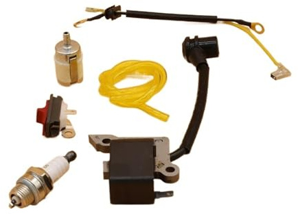 WUPEDI Zündspule Stopp Kill Schalter Zündkerze, for Husqvarna, for 136 137 141 142 Garten Kettensäge Ersatzteile Zündspulenteil für Rasenmäher