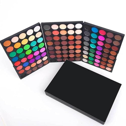 Palette Profesionale di Ombretti per Occhi 120 Colori Set Regalo Trucco Tutto in con Design a 3 Strati Facile da Portare luccichio opachi e metallici Morbidi Satinati Alte Pigmentazione Lungo Durata Q