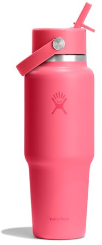 Hydro Flask – Wide Flex Straw Travel Bottle 946 ml (32 oz) | Edelstahl, auslaufsicher, passend für die meisten Getränkehalter – Kalt 24 Std. – Wide Mouth – Popstar Pink