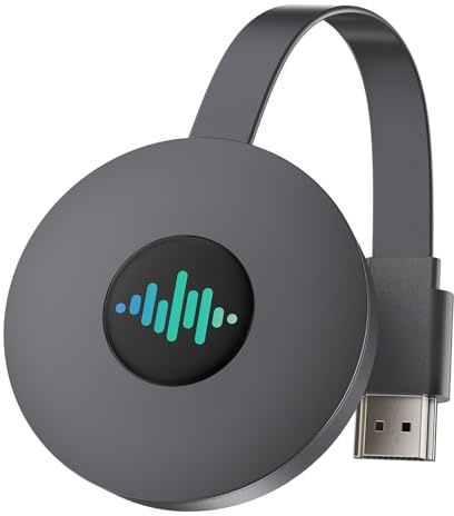 5G Dongle HDMI sans Fil, 4K Adaptateur Affichage Miracast/AirPlay/DLNA - Transmission Écran pour iPhone, Android, Windows, Mac vers TV, Projecteur, Moniteur (Noir Mat)