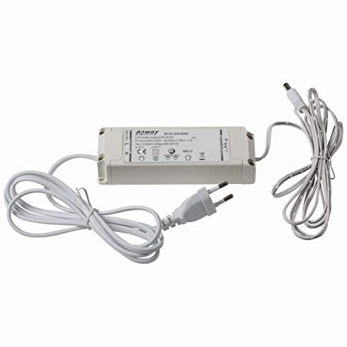 HEITRONIC LED Vorschaltgerät MECANO 24V DC, 40W, mit 1,4m Anschlusskabel + Eurostecker, mit 1,8m Verbindungskabel + Stecker