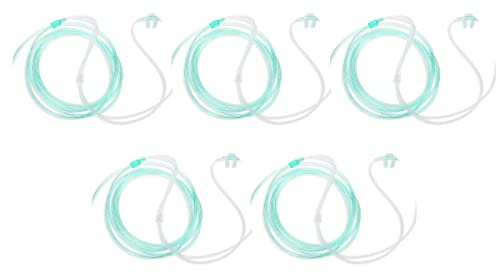 Dealmed Adult Nasal Cannula - 7 ft Soft, Kink Resistant - 5 Pack