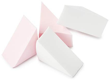 Manicare Kosmetikschwamm in Keilform, dreieckig, latexfrei, zum Mischen von flüssigem Makeup, Cremes und Puder, Grundierung, glatte makellose Anwendung, Beauty-Accessoire, für Make-up-Artists, 4 Stück