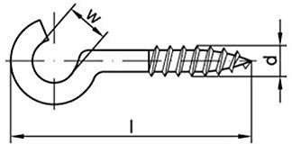 100x Gebogener Schraubhaken 60x3,3x16 Stahl weiß beschichtet