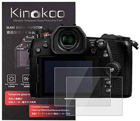 kinokoo Panasonic G9 Screen Protecto, 0.25mm 9H Hardness Tempered Glass Film for Panasonic G9 Digital Camera Bubble Free and Anti-Scratch (2 pack)