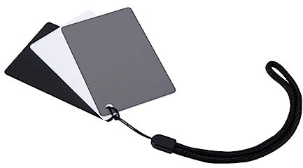 Pocket Size 3-in-1 Grey Cards 18% White Balance Set for Digital DSLR and Film Exposure Photography Metering Card Video Color Custom Calibration Camera Checker Cards for Canon Nikon Sony