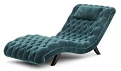 All4All Relaxliege Chaiselongue Levis Antik Look Relaxsessel Chesterfield Gewebe Glamour Retro Modernes Design Relax gepolstert Keine Montage Entspannung 11