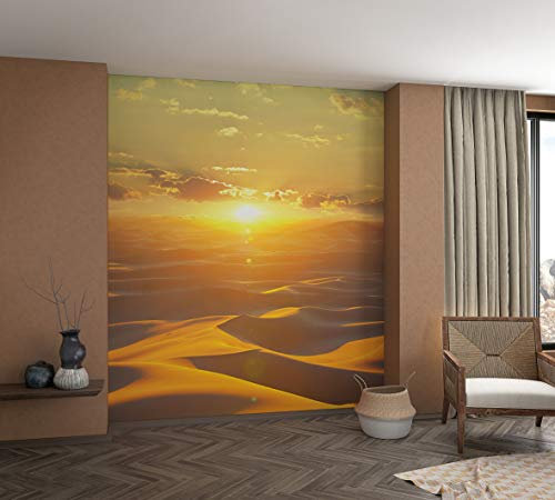 marburg Fototapete XXL Orange Braun Motiv Wellen Natur Tapete für Schlafzimmer Wohnzimmer oder Küche 100% Made in Germany PREMIUM QUALITÄT 2,70m x 2,12m 32545