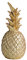 Herbests Ananas Deco Ornamente,Nordic Modern Resin Ananas Dekorative Figur Tischdeko für Geburtstagsfeier, Fenster, Schlafzimmer Desktop Deko,Gold,6.5 x 15 cm