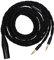 Linsoul Tripowin GranVia Upgraded OFC haute pureté Câble de remplacement pour casque audio, double prise 3.5mm pour HE4XX/HE-400i/HE400se/HarmonicDyne Zeus/Goldplanar(Noir,XLR,Dual 3.5mm, 2 mètres)