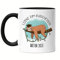 Hey!Print Abitur Tasse 2023 Schwarz Schul-Abschluss Geschenk Faultier Kaffeetasse Bestandenes Abi