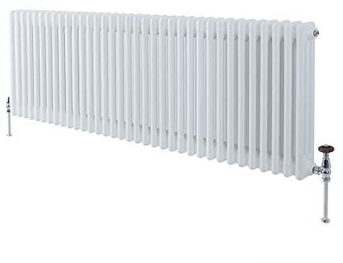 Milano Windsor White Cast Iron Style Horizontal Triple Column Radiator - 600mm x 1595mm
