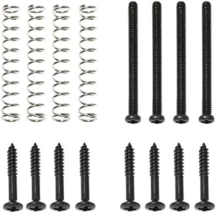 RLECS USA Gewinde Humbucker Pickup Höhe Schrauben Pickup Surround Rahmen Befestigungsschrauben Federn Kit passend für Gibson/EMG/Seymour Duncan/Dimarzio Nickel