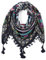 Nuofengkudu Schals Damen Umschlagtuch Retro Floral Ethno Drucken Große Platz Nacken Wärmer Schal mit Quaste Schalcape Wraps 110 * 110CM X-Farbe 35