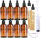 Nuts OT nuts Brown Glass 100ml Dropper Bottles Dropper Pipettes 8pcs Eye Droppers Amber with 5 Auxiliary Accessories Suitable for Essential Oils Massage Perfumery Aromatherapy Laboratory