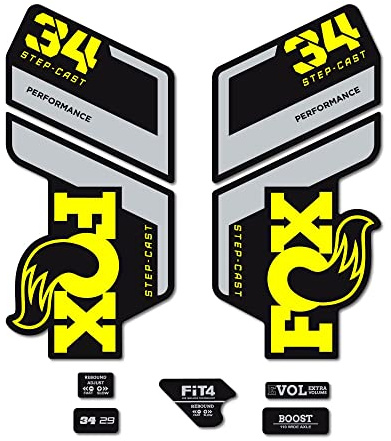 Aufkleber passend für Fox Float 34 SC Performance 2022 (Gelb)