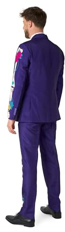 Suitmeister Herrenanzug Sugar Skull Purple - Halloween