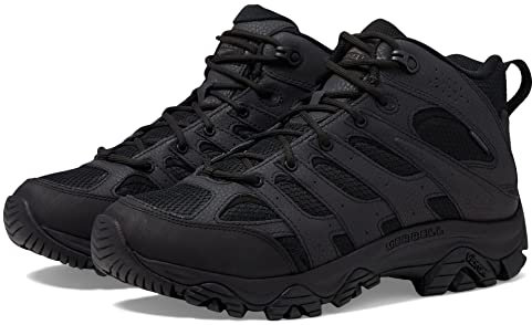 Merrell Moab 3 MID - Stivale militare tattico impermeabile da uomo, nero, taglia 40, nero, 42 EU