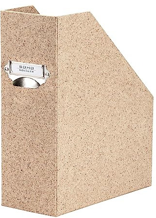 Rössler Papier 1318452391 - S.O.H.O. Stehsammler für DIN A4, mit Griff und beschriftbarem Einsteckschild, 11,5 x 26 x 31,5 cm, Cacao, 1 Stück