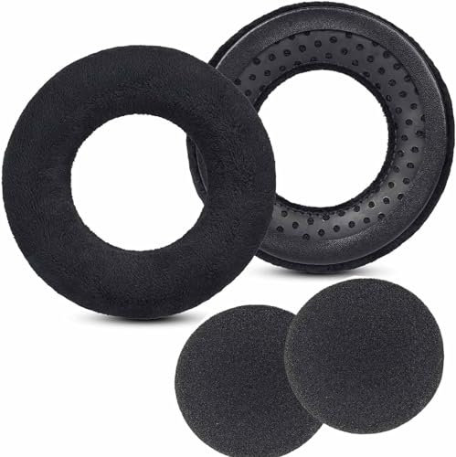 DT 770 Pro Ohrpolster,Velours Ersatz Ohrpolster Kompatibel mit Beyerdynamic DT 990 Pro/DT 770 Pro/DT 880 Pro/MMX 330 Kopfhörer,Headset Polster Ear Pads (Ohrpolster - Schwarz)