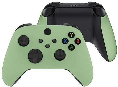 eXtremeRate Carcasa Delantera y Grip para Xbox Series X/S Mando - Cubierta Frontal Protectora de Agarre Empuñadura para Xbox Series S X Controlador - No Incluye Mando (Matcha Verde)